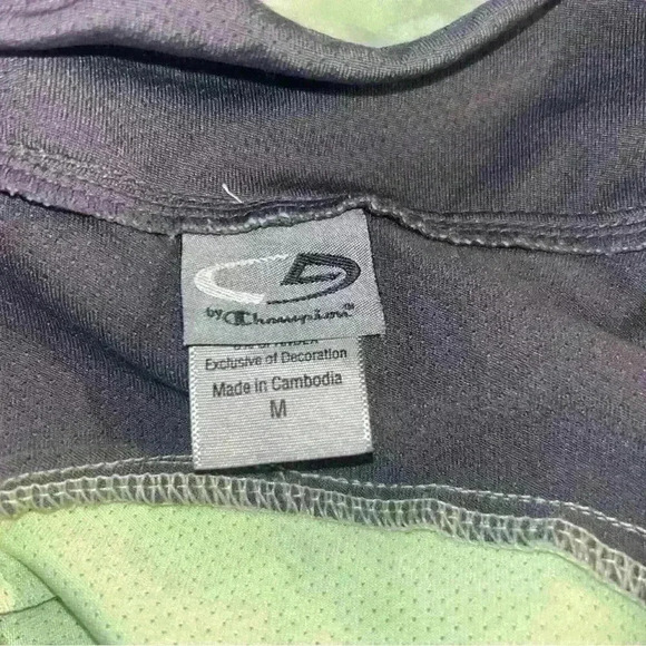 Champion Womens Size M Full Zip Up Wind Breaker Mock Neck Jacket Green - Picture 4 of 4